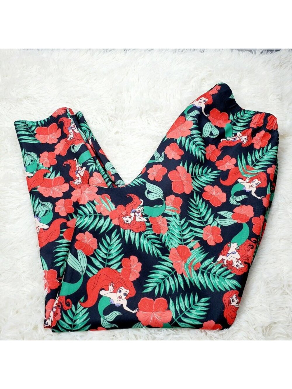 Disney Women's Little Mermaid Ariel High Waisted Tights Sz 3 NWOT SUPER CUTE!